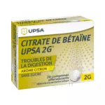 Citrate De Betaïne Upsa 2 G Comprimés Effervescents Sans Sucre Citron 2t/10 à VITRE