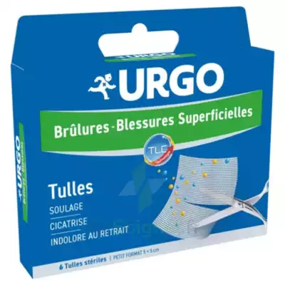 Urgo Brûlures - Blessures Superficielles Tulles Petit Format 5x5cm B/6 à VITRE